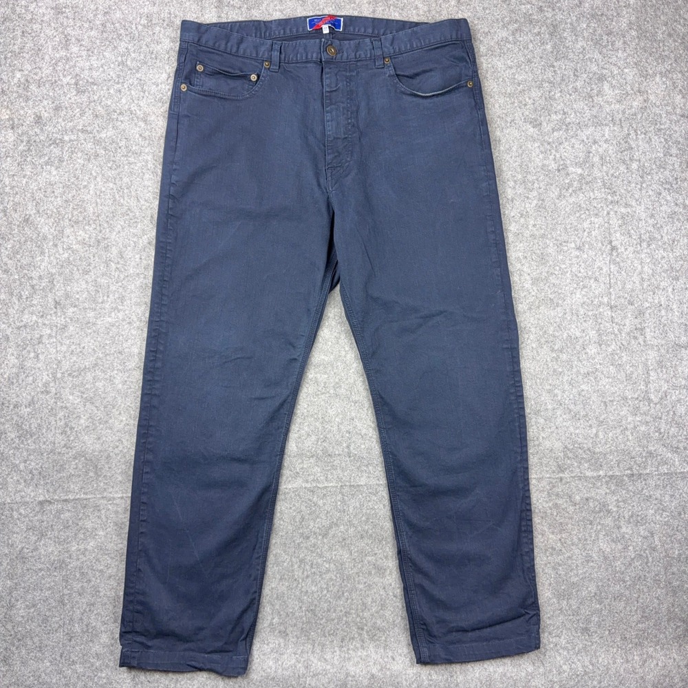 Best Made Co Pants Mens 36x32 Navy Blue 5 Pocket Twill Straight Made in Italy